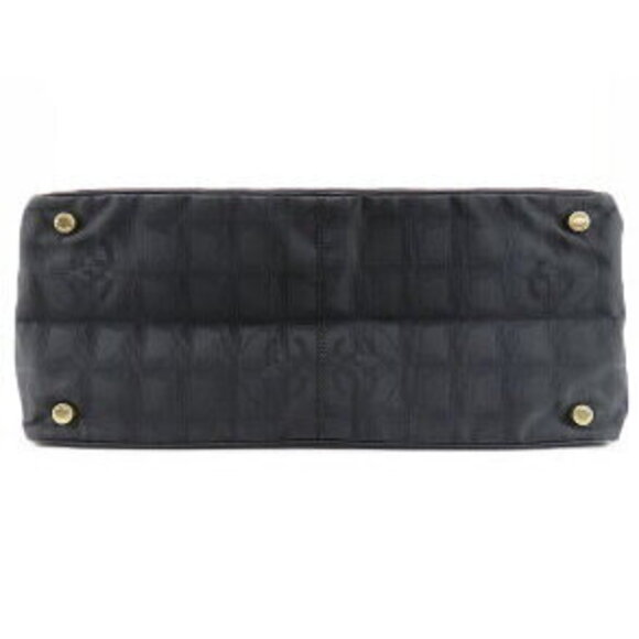 Chanel Travel Line Tote Bag Shoulder Black Nylon Leather - Picture 5 of 9